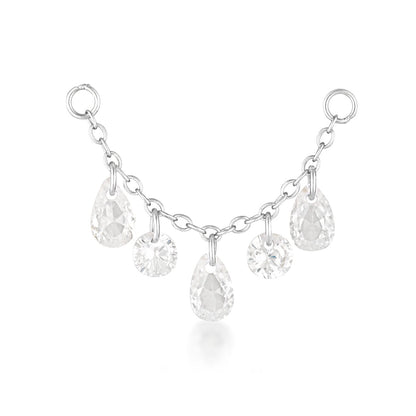 Valentina Chain Charm - 14K Solid Gold