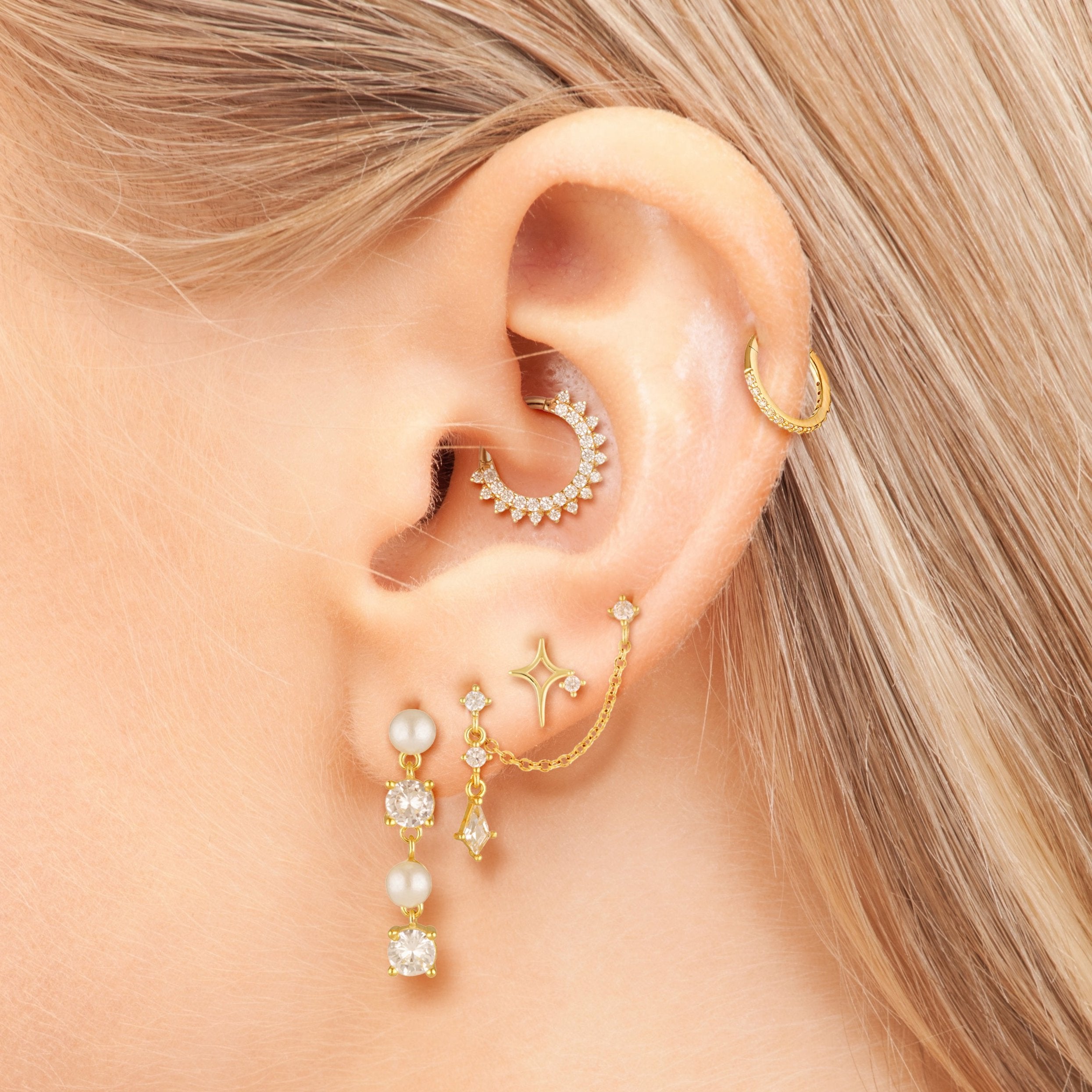 Cartilage hoop earrings piercing pagoda outlet